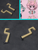 Mein Held Academia Cosplay Ashido Mina Kopfbedeckung Light Gold Cosplay Zubehör