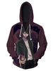 Mein Held Academia Cosplay Burgund 3D gedruckter Hoodie