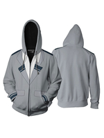 Mein Held Academia Cosplay Grauer 3D-gedruckter Hoodie