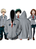Mein Held Academia Cosplay Hellgrauer Hoodie