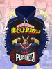 Mein Held Academia Cosplay Navy 3D gedruckter Hoodie