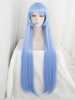 Mein Held Academia Cosplay Perücke BNHA Hado Nejire Japanischer Anime Stumpfe Bang Blue Lange Perücke Halloween