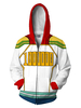 Mein Held Academia Cosplay Weißer 3D-gedruckter Hoodie