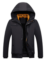 Men \ s Parka Casual Täglich Lässig Mit Kapuze Schwarzer Wintermantel