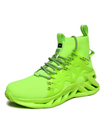 Mens Green Sneakers Bequeme Mesh Round Toe Schnürung Täglich Casual Sportschuhe