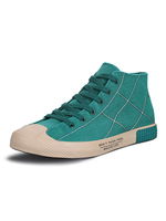Mens Green Sneakers Mode Leinwand Runde Zehen Low-Tops Casual Skateboard Schuhe