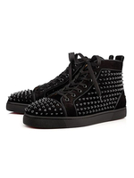 Mens Rivet Studded High Top Sneakers Wildleder Round Toe Skate Schuhe