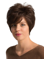 Menschenhaarperücken Brown zerzauste kurze Haarperücken für Frauen