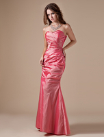 Mermaid-Brautjungfernkleid aus Taft
