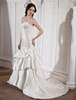 Mermaid-Brautkleid aus Satin mit Kapelle-Schleppe