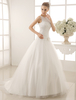 Mermaid-Brautkleid mit Kapelle-Schleppe in Elfenbeinfarbe