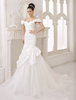 Mermaid-Brautkleid mit Kapelle-Schleppe in Elfenbeinfarbe Milanoo
