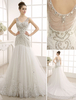 Mermaid-Brautkleid mit Kapelle-Schleppe in Elfenbeinfarbe Milanoo