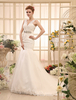 Mermaid-Brautkleid mit V-Ausschnitt und Kapelle-Schleppe Milanoo
