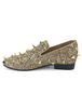 Metallic-Herren Loafer 2021 mit Zierspikes in Golden
