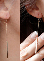 Metallische schicke Kette Ohrringe