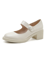 Mid-Low Heels für Damen Lackpumps mit dickem Absatz