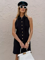 Mini-Tankkleid mit Kragen für Damen 2025