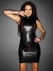 Minikleid Sexy Partykleider ärmellos Damen Sexy Kleid Bodycon Halskragen Polyester mit Farbblock Schwarz Clubwear