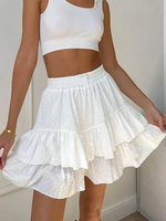 Minirock mit Polka Dot-Muster und mehreren Lagen 2025