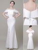 Min/Max-Hochzeitskleid Spitze Illusion Ausschnitt Bridal laufen Kleid Tüll Prom Kleid Milanoo