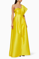 Mit Cocktailkleid Wunderschönes bodenlanges A-Linien-One-Shoulder-Satin-Stoff