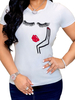 Mit kurzen Ärmeln Tees Graphic-Druck-Frauen-T-Shirt