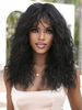 Mittlere Perücken synthetische Perücken Damenperücken schwarze lockige Rayon-mittlere mittlere Damenperücke