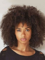 Mittlere Perücken Synthetische Perücken Damen Perücken Dunkelbraunes Afro-Haar Hitzebeständige Faser Damen Mittlere Perücke