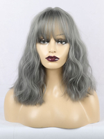 Mittlere Perücken Synthetische Perücken Damen Perücken Teal Corkscrew Curls Rayon Mittlere Frau Mittlere Perücke