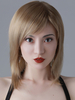 Mittlere synthetische Frauenperücken Blond Straight Rayon Mittlere Perücke für Frauen