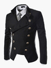 Männer Blazer Casual Zweireiher Stehkragen Desige Cut 2020 Anzugjacke