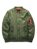 Männer Bomberjacke Zipper Braid Wind Proof Lässige Frühlingsjacke Stehkragen Langarm Quilted Mantel
