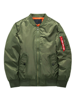 Männer Bomberjacke Zipper Braid Wind Proof Lässige Frühlingsjacke Stehkragen Langarm Quilted Mantel