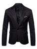 Männer Casual Blazer Notch Kragen Eine Taste Schlitz Tasche Langarm Blazer Jacke