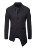 Männer Casual Outcoat V-Ausschnitt Knopf unregelmäßigen Design Baumwolle Herbst Mantel