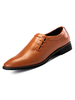 Männer Casual Schuhe Spitz Zehe Lace Up PU Hellbraun Slip On Schuhe