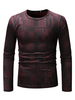 Männer Casual T Shirt Geometric Print Baumwolle Langarm T-Shirt
