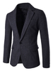 Männer kausalen Blazer Kerbe Revers One Button Pocket Slim Fit Blazer Jacke