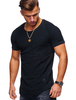 Männer Kurzarm T-Shirt 2021Rundhals geraffte U Hem Casual T-Shirt