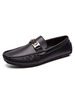 Männer Loafer Schuhe Mode Rindsleder Metall Details Slip-on Casual Low-Tops Flache Schuhe