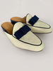 Männer Maultier Loafer Schuhe Slip-On Bögen Geometrische runde Zehen Cane Casual flache Schuhe