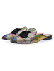 Männer Quaste Müßiggänger Leder Blume bestickt Slide Slip On flache Schuhe