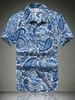 Männer Sommer Shirts 2020 Kurzarm Paisley Printed Sand Shirt