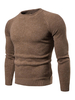 Männer stricken Pullover Crewneck Langarm Slim Fit Light Tan Pullover Pullover