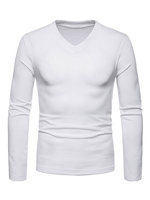 Männer stricken tragen V-Ausschnitt Baumwolle Langarm Pullover Pullover