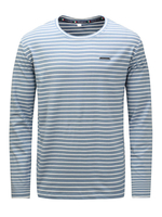 Männer T-Shirts Blau gestreifte Langarm-T-Shirts