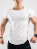 Männer T-Shirts Jewel Neck Kurzarm T-Shirt Sommer Top