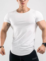 Männer T-Shirts Jewel Neck Kurzarm T-Shirt Sommer Top