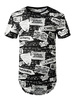 Männer T-Shirts Jewel Neck Print Kurzarm T-Shirts